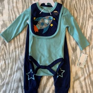 NWT Soft 3 pc Rocketship Reach for the Stars